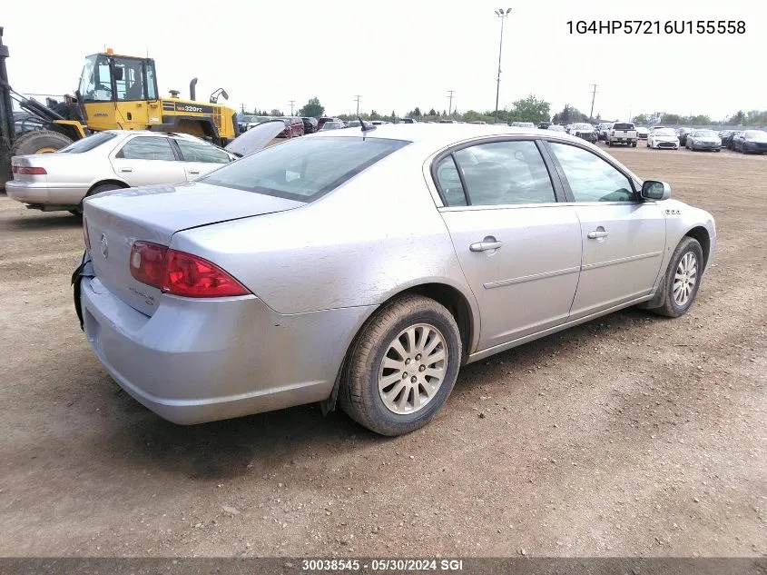 2006 Buick Lucerne Cx VIN: 1G4HP57216U155558 Lot: 30038545