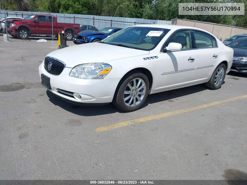 2006 Buick Lucerne Cxs VIN: 1G4HE57Y56U170994 Lot: 36832846