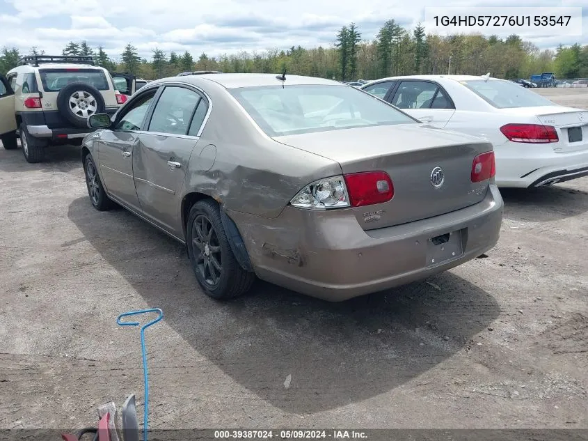 2006 Buick Lucerne Cxl VIN: 1G4HD57276U153547 Lot: 39387024