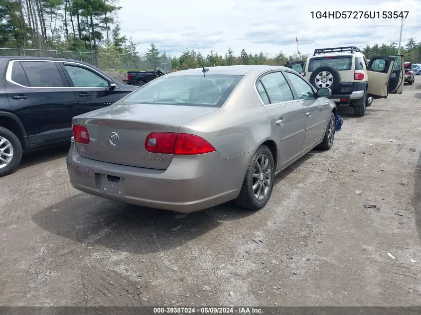 2006 Buick Lucerne Cxl VIN: 1G4HD57276U153547 Lot: 39387024