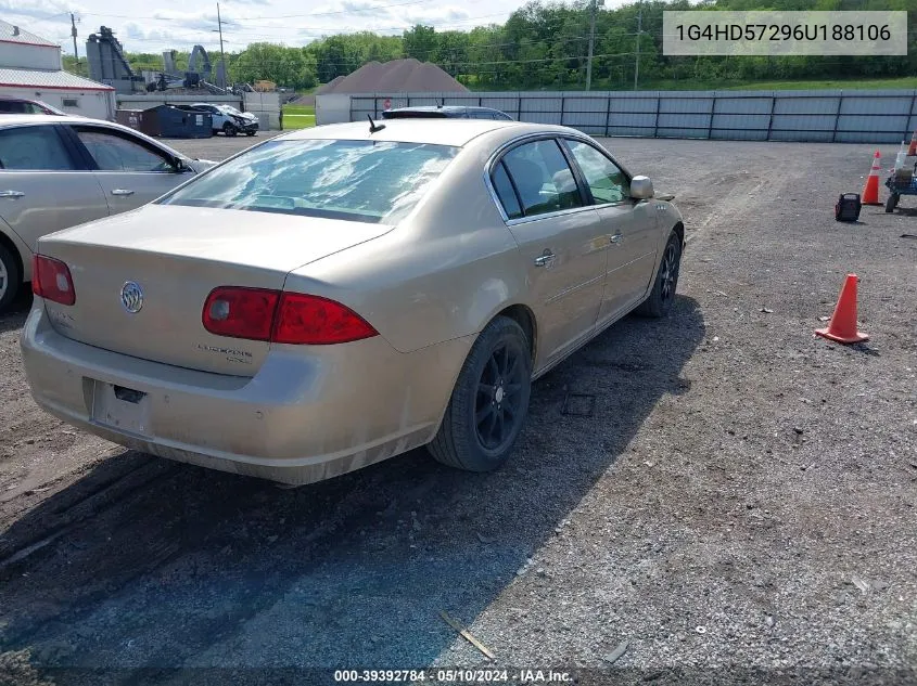 2006 Buick Lucerne Cxl VIN: 1G4HD57296U188106 Lot: 39392784