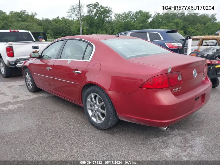 2006 Buick Lucerne Cxl VIN: 1G4HR57YX6U170204 Lot: 39427432