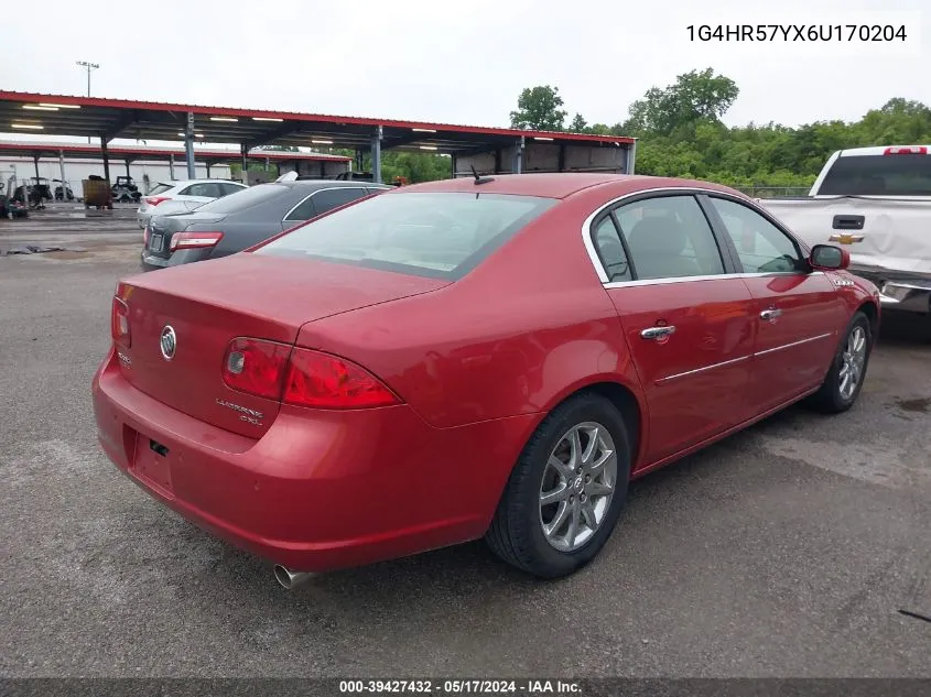 2006 Buick Lucerne Cxl VIN: 1G4HR57YX6U170204 Lot: 39427432