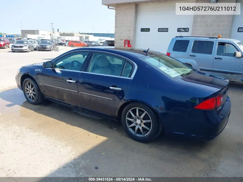 2006 Buick Lucerne Cxl VIN: 1G4HD57276U211012 Lot: 39431524