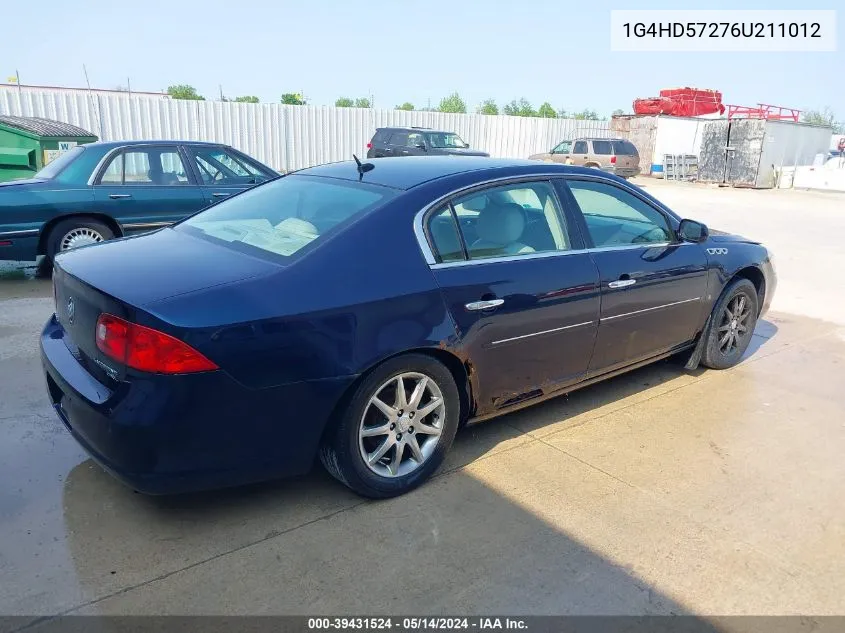 2006 Buick Lucerne Cxl VIN: 1G4HD57276U211012 Lot: 39431524