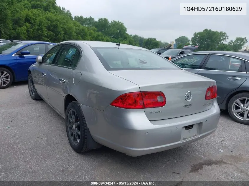 2006 Buick Lucerne Cxl VIN: 1G4HD57216U180629 Lot: 39434247