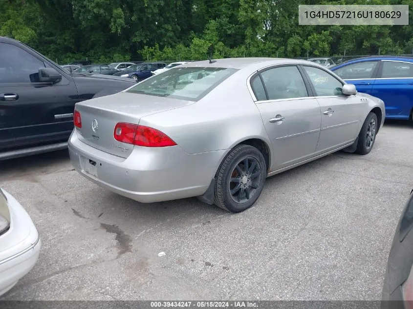 2006 Buick Lucerne Cxl VIN: 1G4HD57216U180629 Lot: 39434247