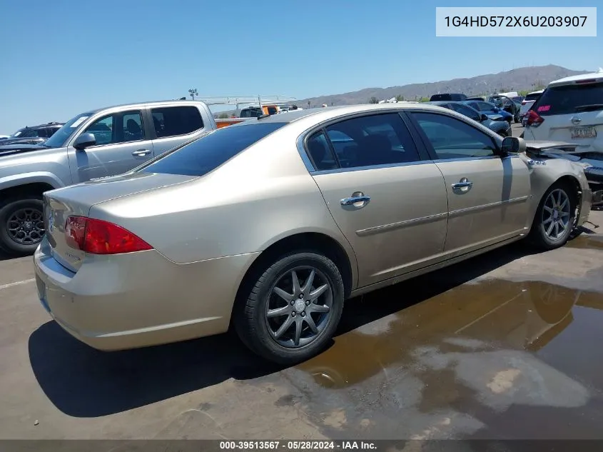 2006 Buick Lucerne Cxl VIN: 1G4HD572X6U203907 Lot: 39513567