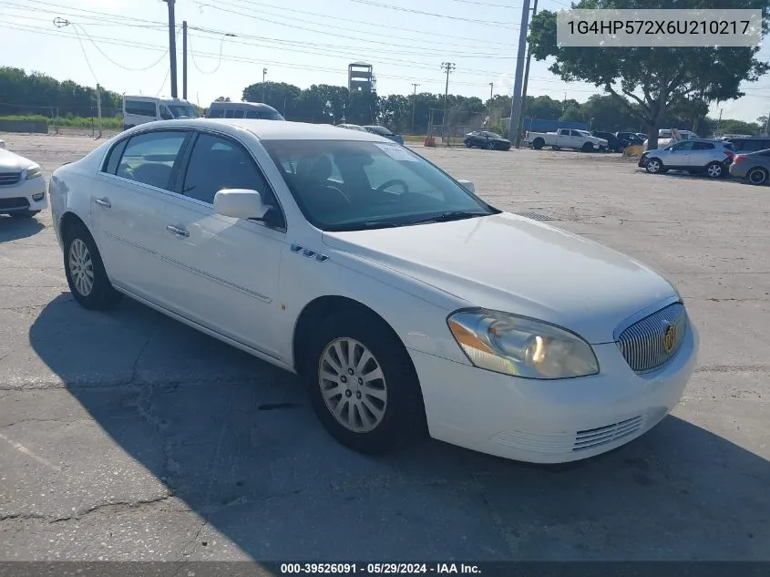 2006 Buick Lucerne Cx VIN: 1G4HP572X6U210217 Lot: 39526091