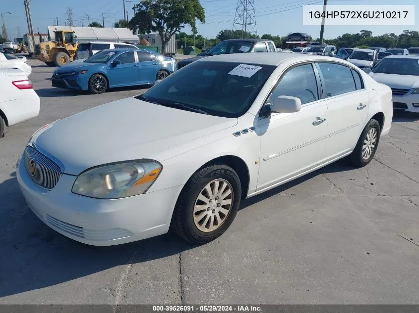 2006 Buick Lucerne Cx VIN: 1G4HP572X6U210217 Lot: 39526091