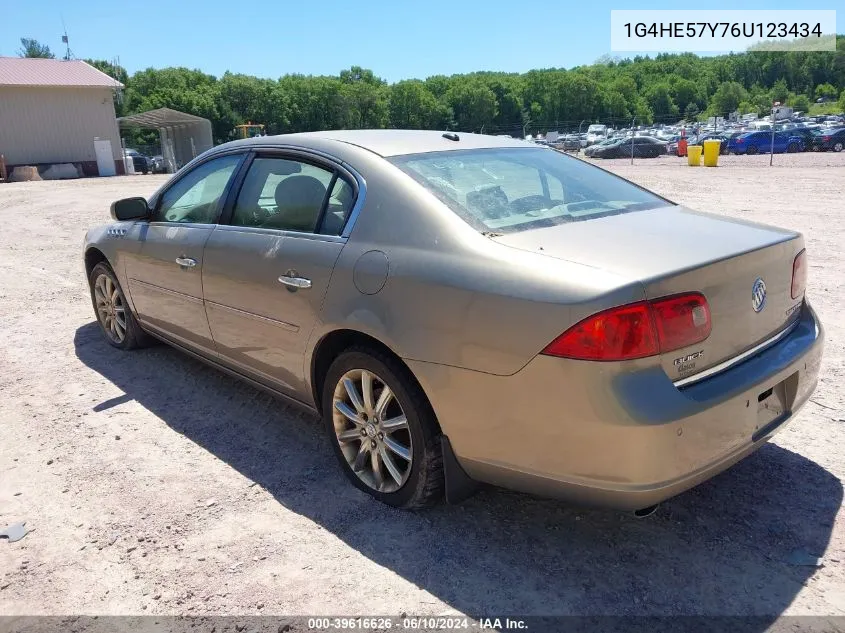 2006 Buick Lucerne Cxs VIN: 1G4HE57Y76U123434 Lot: 39616626