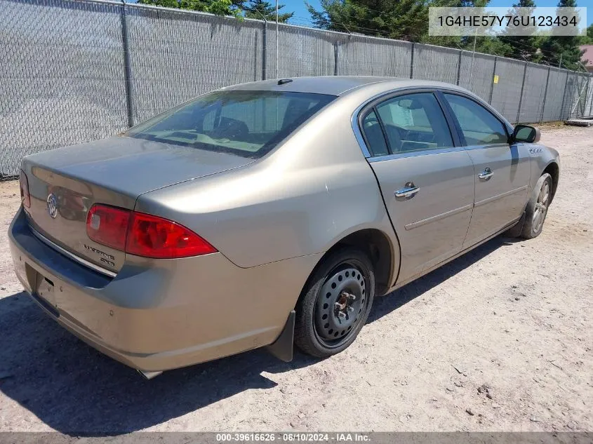 2006 Buick Lucerne Cxs VIN: 1G4HE57Y76U123434 Lot: 39616626