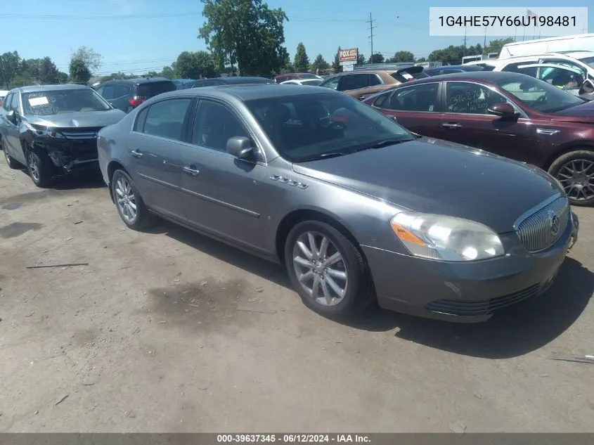 1G4HE57Y66U198481 2006 Buick Lucerne Cxs