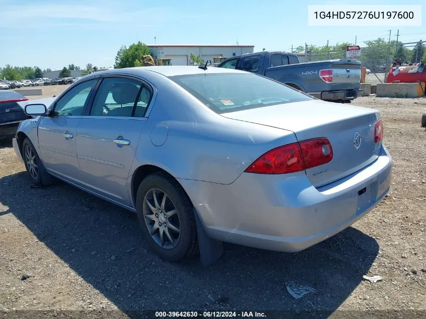 2006 Buick Lucerne Cxl VIN: 1G4HD57276U197600 Lot: 39642630