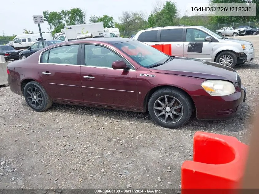 2006 Buick Lucerne Cxl VIN: 1G4HD57226U218336 Lot: 39663139