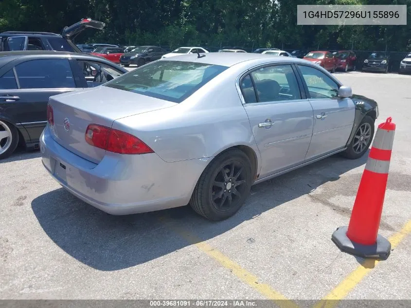 2006 Buick Lucerne Cxl VIN: 1G4HD57296U155896 Lot: 39681091