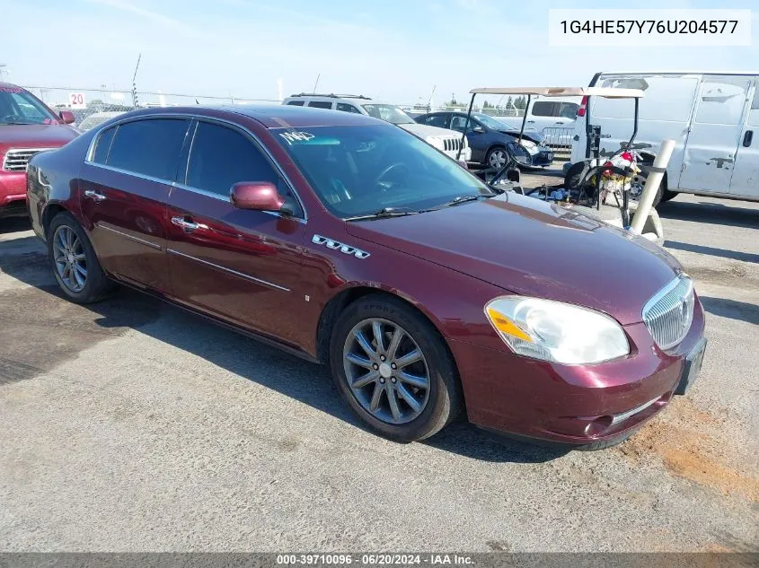 2006 Buick Lucerne Cxs VIN: 1G4HE57Y76U204577 Lot: 39710096