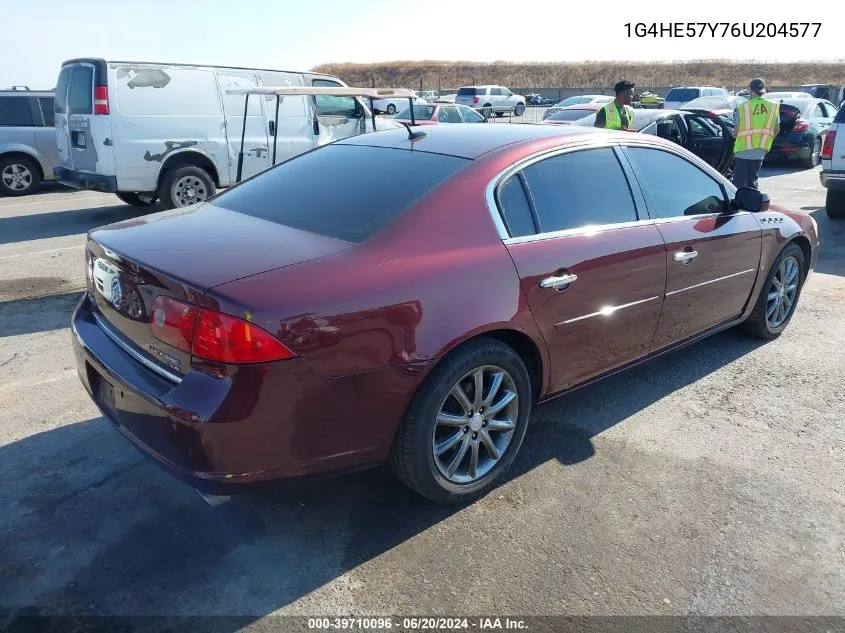 2006 Buick Lucerne Cxs VIN: 1G4HE57Y76U204577 Lot: 39710096