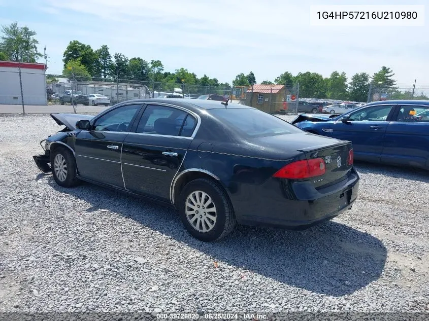 2006 Buick Lucerne Cx VIN: 1G4HP57216U210980 Lot: 39726820