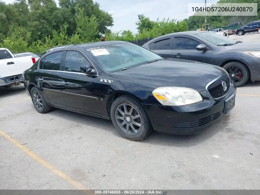 1G4HD57206U240870 2006 Buick Lucerne Cxl