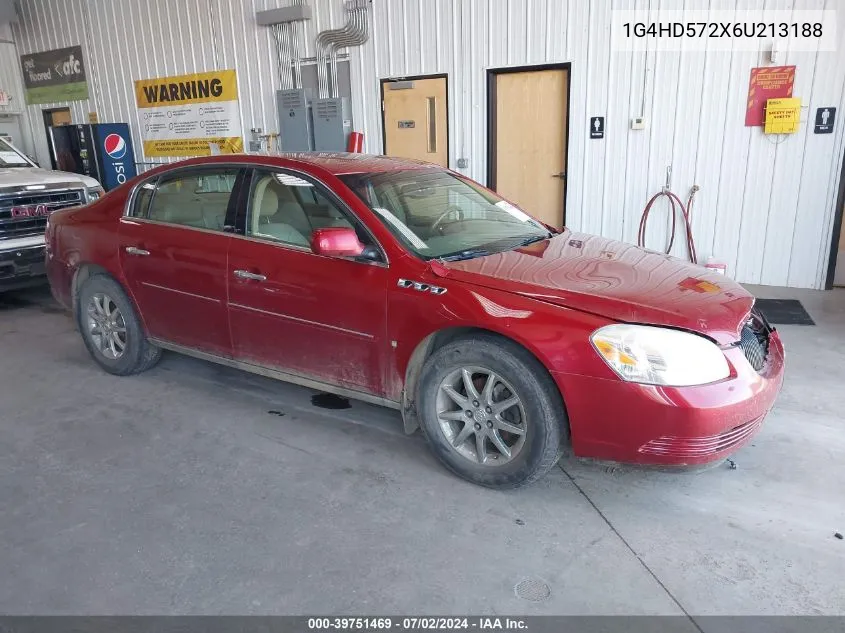 2006 Buick Lucerne Cxl VIN: 1G4HD572X6U213188 Lot: 39751469