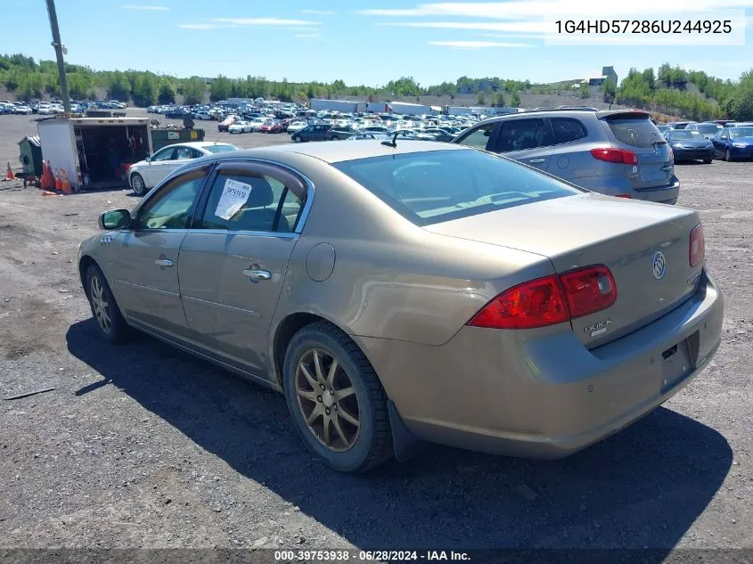 2006 Buick Lucerne Cxl VIN: 1G4HD57286U244925 Lot: 39753938