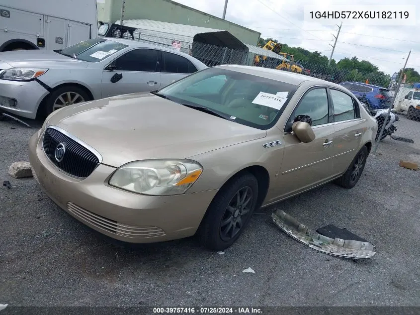 2006 Buick Lucerne Cxl VIN: 1G4HD572X6U182119 Lot: 39757416