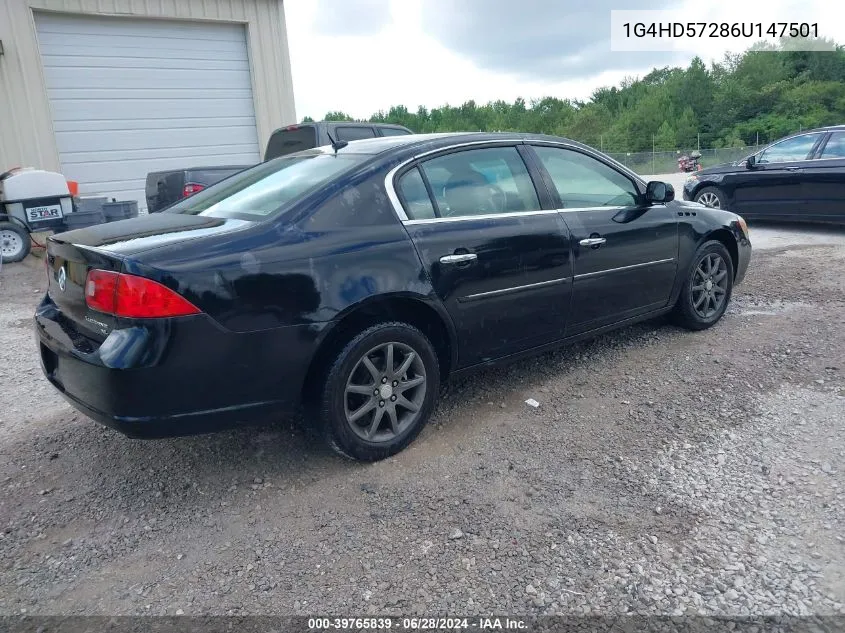 2006 Buick Lucerne Cxl VIN: 1G4HD57286U147501 Lot: 39765839