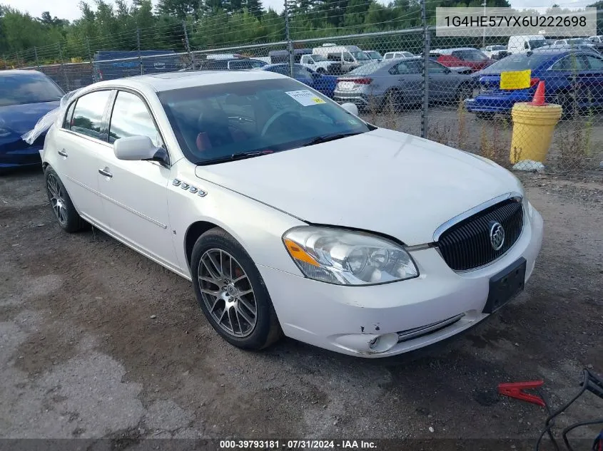 2006 Buick Lucerne Cxs VIN: 1G4HE57YX6U222698 Lot: 39793181