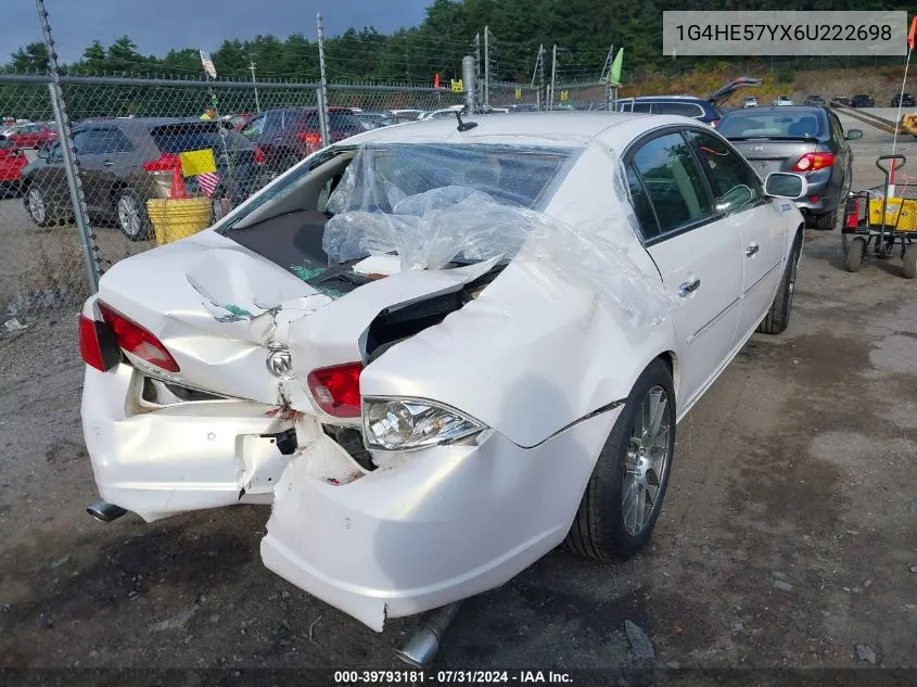 2006 Buick Lucerne Cxs VIN: 1G4HE57YX6U222698 Lot: 39793181