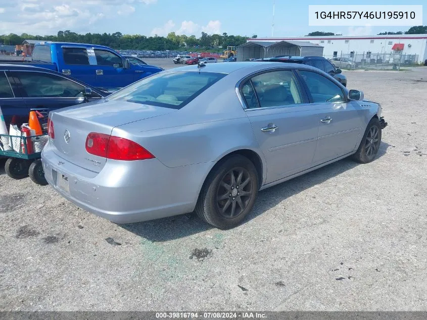 2006 Buick Lucerne Cxl VIN: 1G4HR57Y46U195910 Lot: 39816794