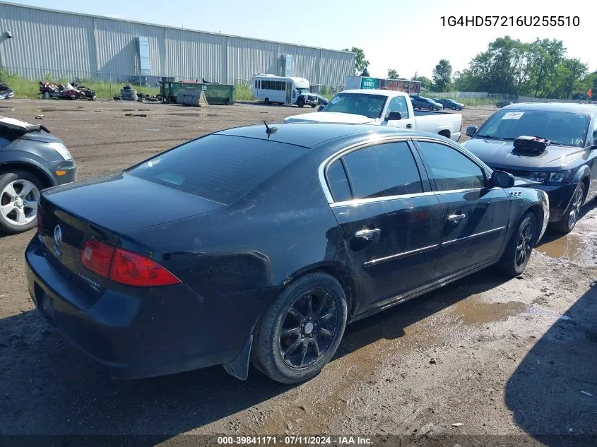 2006 Buick Lucerne Cxl VIN: 1G4HD57216U255510 Lot: 39841171