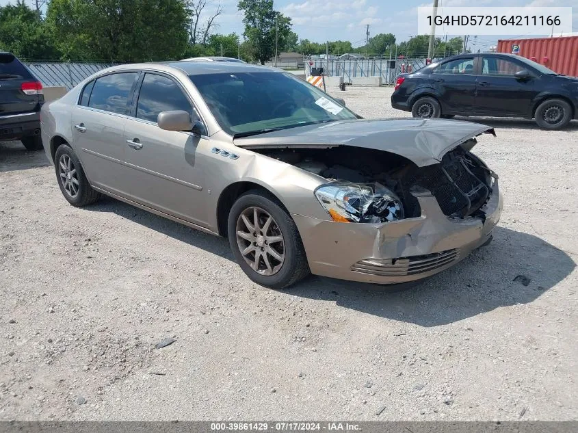 2006 Buick Lucerne Cxl VIN: 1G4HD572164211166 Lot: 39861429