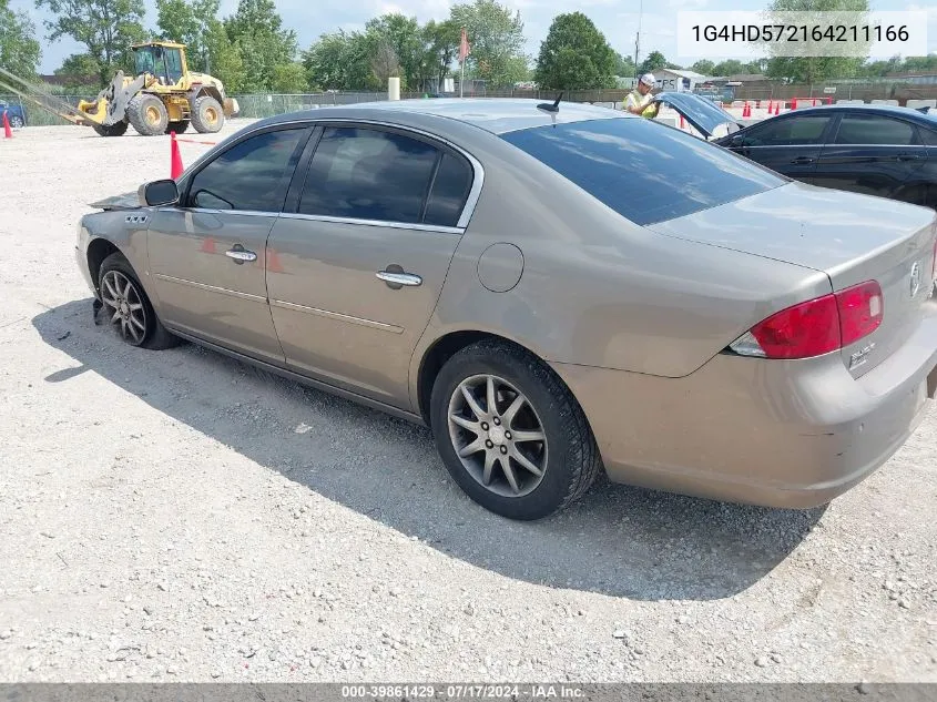 2006 Buick Lucerne Cxl VIN: 1G4HD572164211166 Lot: 39861429