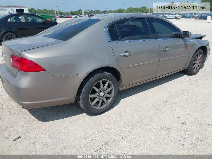 2006 Buick Lucerne Cxl VIN: 1G4HD572164211166 Lot: 39861429