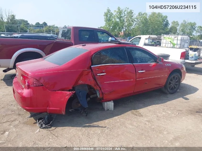 1G4HD57206U234115 2006 Buick Lucerne Cxl