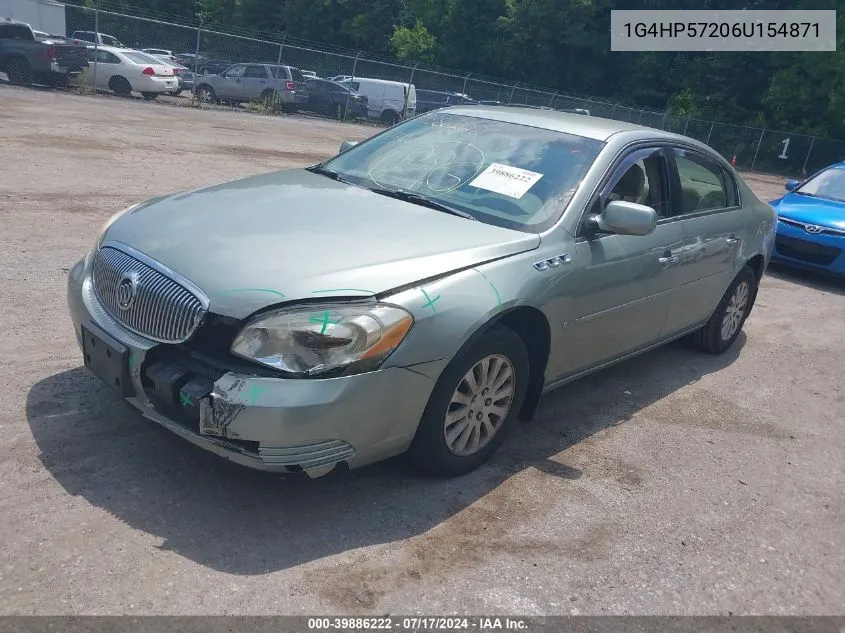 2006 Buick Lucerne Cx VIN: 1G4HP57206U154871 Lot: 39886222