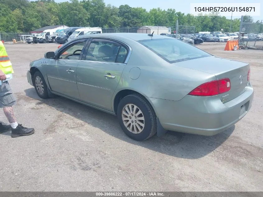 2006 Buick Lucerne Cx VIN: 1G4HP57206U154871 Lot: 39886222