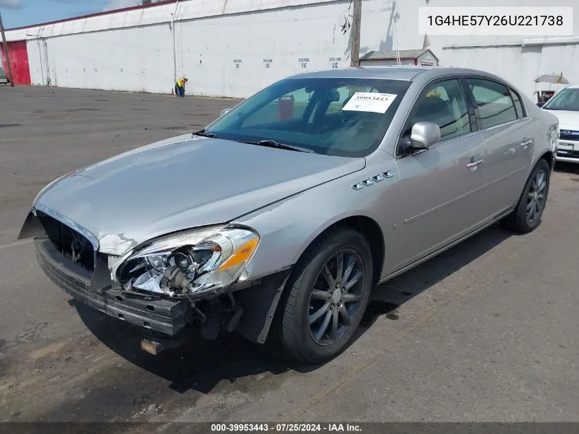 2006 Buick Lucerne Cxs VIN: 1G4HE57Y26U221738 Lot: 39953443