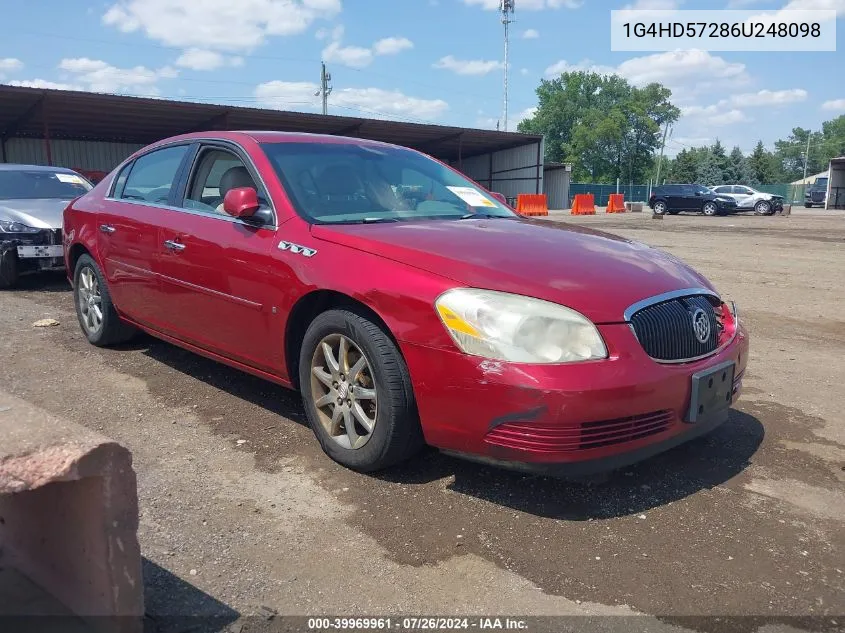 1G4HD57286U248098 2006 Buick Lucerne Cxl