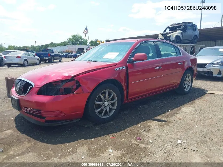 2006 Buick Lucerne Cxl VIN: 1G4HD57286U248098 Lot: 39969961