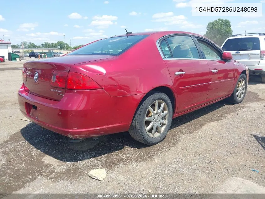 2006 Buick Lucerne Cxl VIN: 1G4HD57286U248098 Lot: 39969961