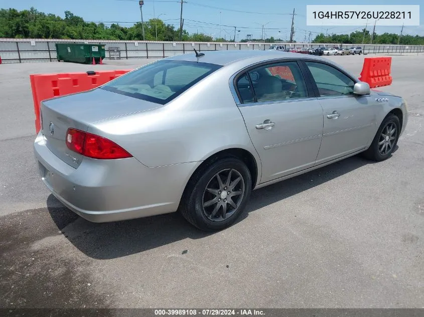 2006 Buick Lucerne Cxl VIN: 1G4HR57Y26U228211 Lot: 39989108