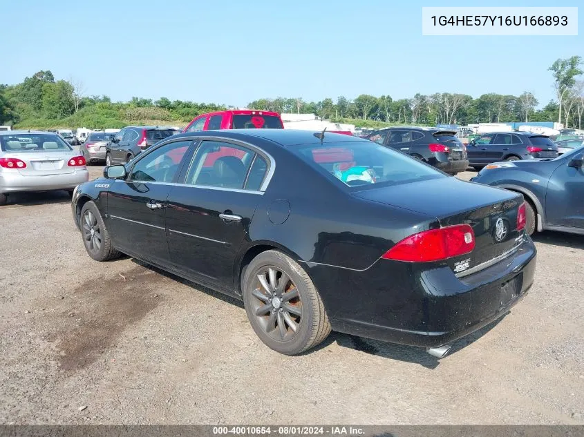 2006 Buick Lucerne Cxs VIN: 1G4HE57Y16U166893 Lot: 40010654