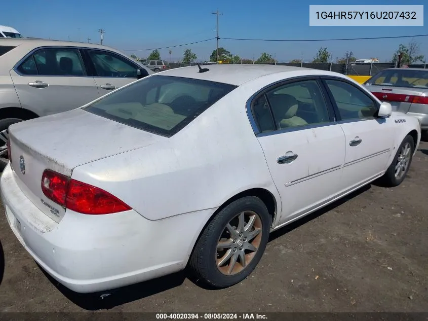 2006 Buick Lucerne Cxl VIN: 1G4HR57Y16U207432 Lot: 40020394