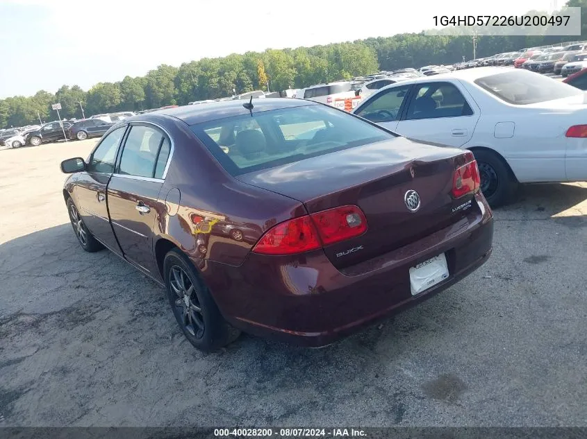 2006 Buick Lucerne Cxl VIN: 1G4HD57226U200497 Lot: 40028200