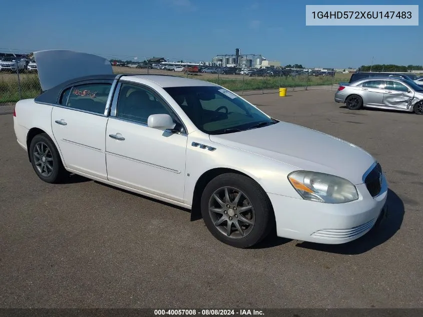 2006 Buick Lucerne Cxl VIN: 1G4HD572X6U147483 Lot: 40057008