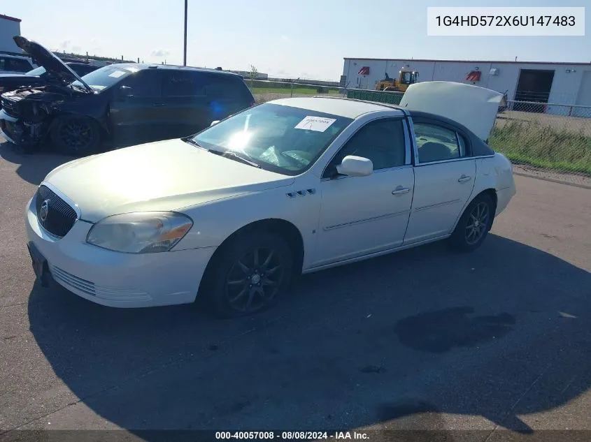 2006 Buick Lucerne Cxl VIN: 1G4HD572X6U147483 Lot: 40057008