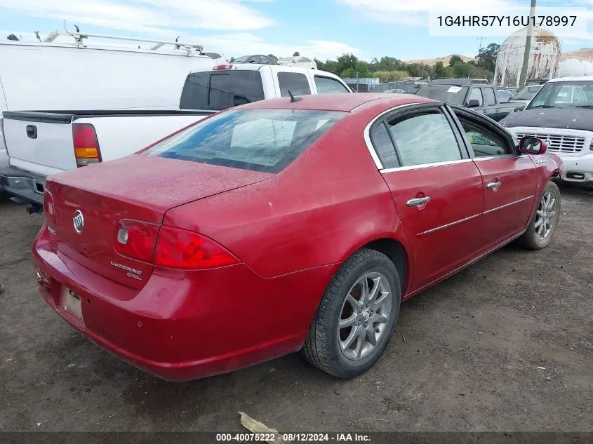 1G4HR57Y16U178997 2006 Buick Lucerne Cxl