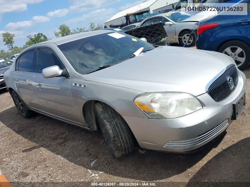 2006 Buick Lucerne Cxl VIN: 1G4HD57226U136283 Lot: 40126057